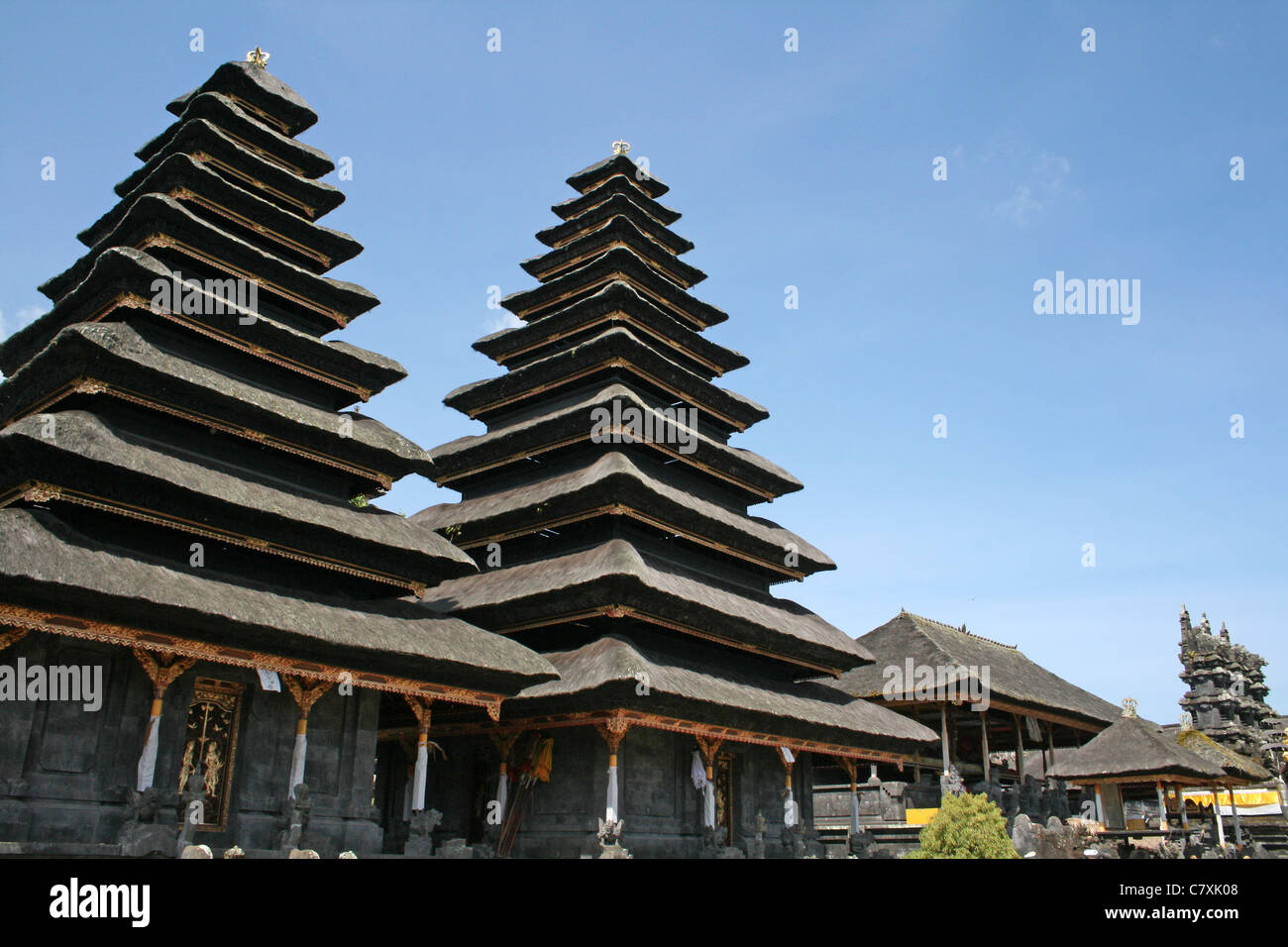 Besakih Tempio Madre sulle pendici del Monte Agung, Bali Foto Stock