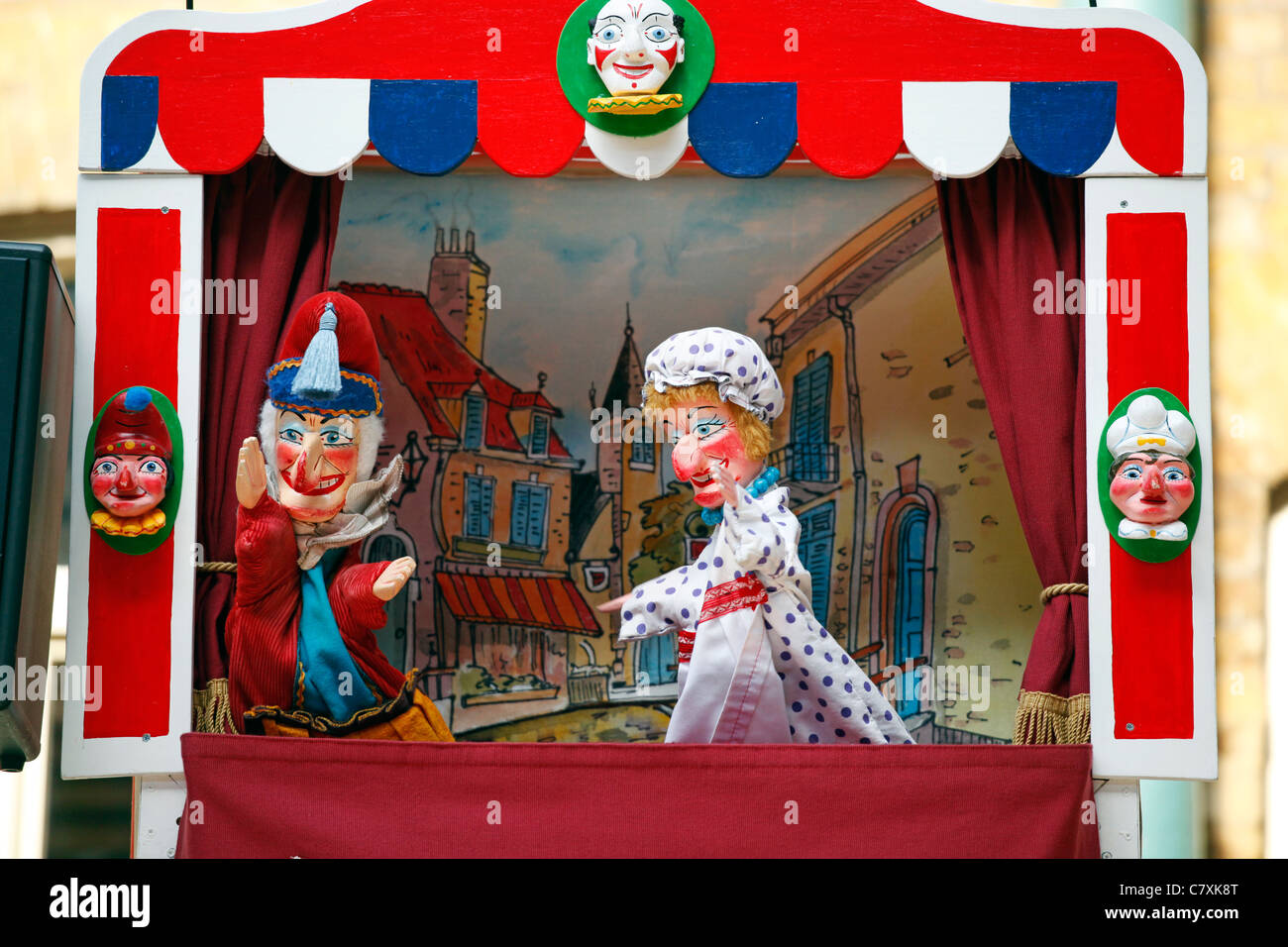 Punch e Judy Show al Covent Garden Punch & Judy Festival a Londra Foto Stock