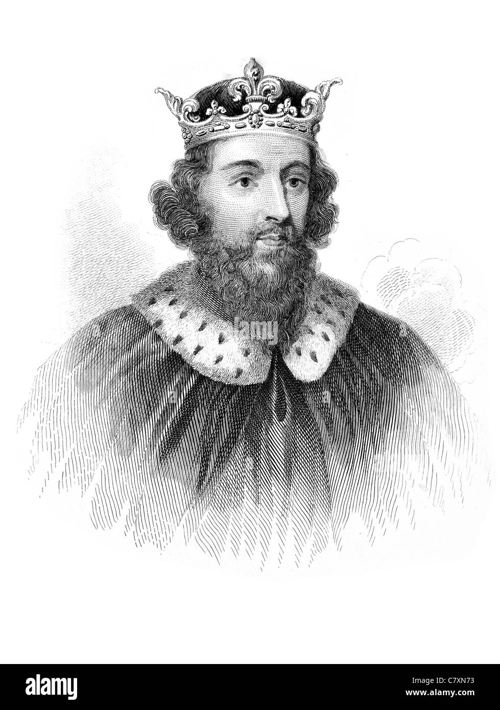 Alfredo il Grande re Wessex 871 899 anglo-Saxon unito vichinghi monarca Inglese re regal royal queenly regale principesca Foto Stock