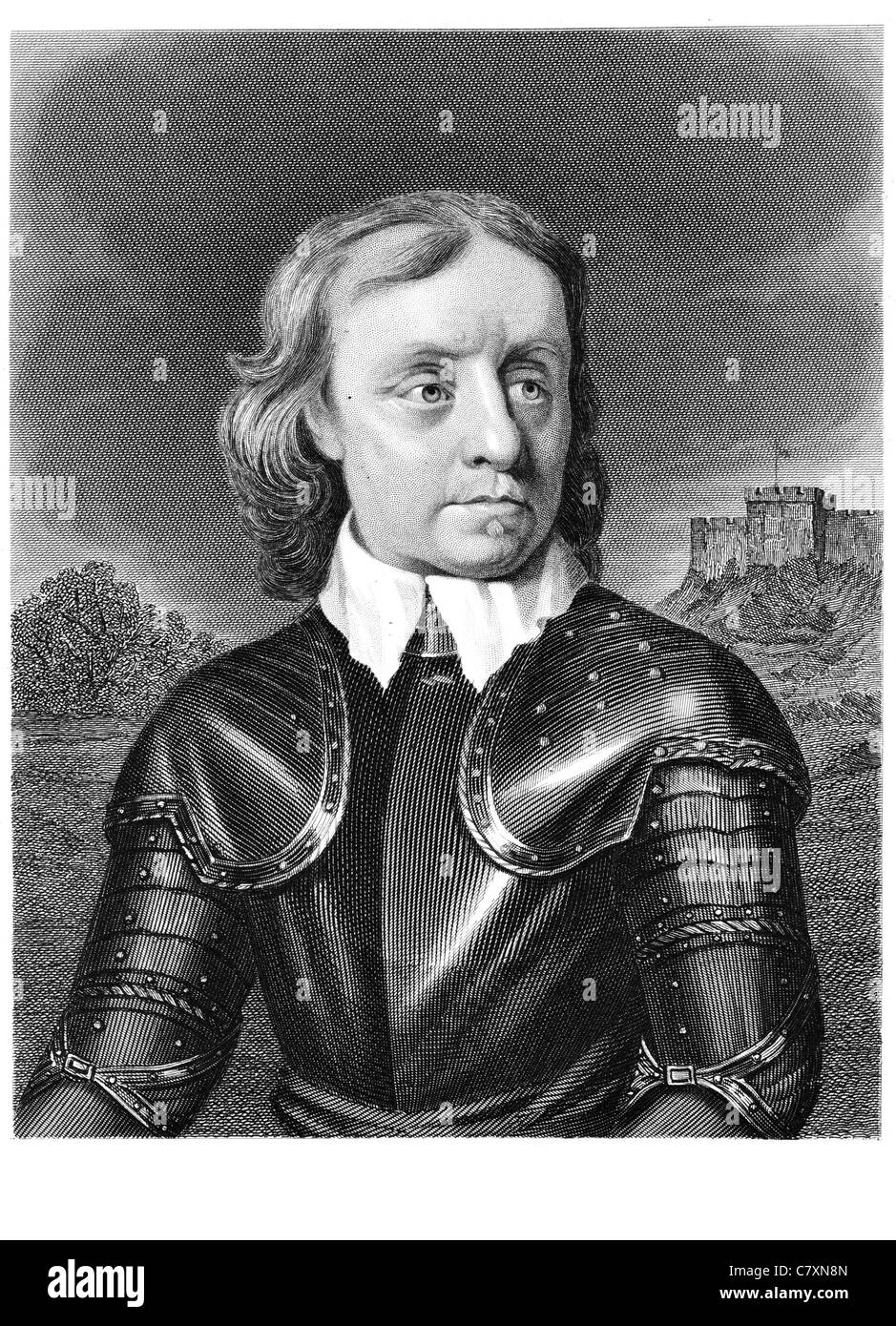 Oliver Cromwell 1599 1658 militari leader politico monarchia inglese Commonwealth repubblicano signore Protector commander Foto Stock