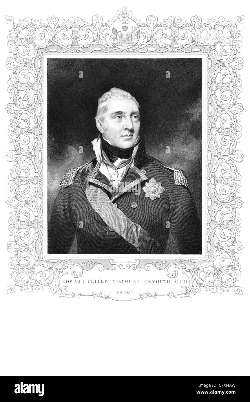 L ammiraglio sir Edward Pellew 1a Viscount Exmouth GCB 1757 1833 British ufficiale navale della Guerra di Indipendenza Americana Foto Stock