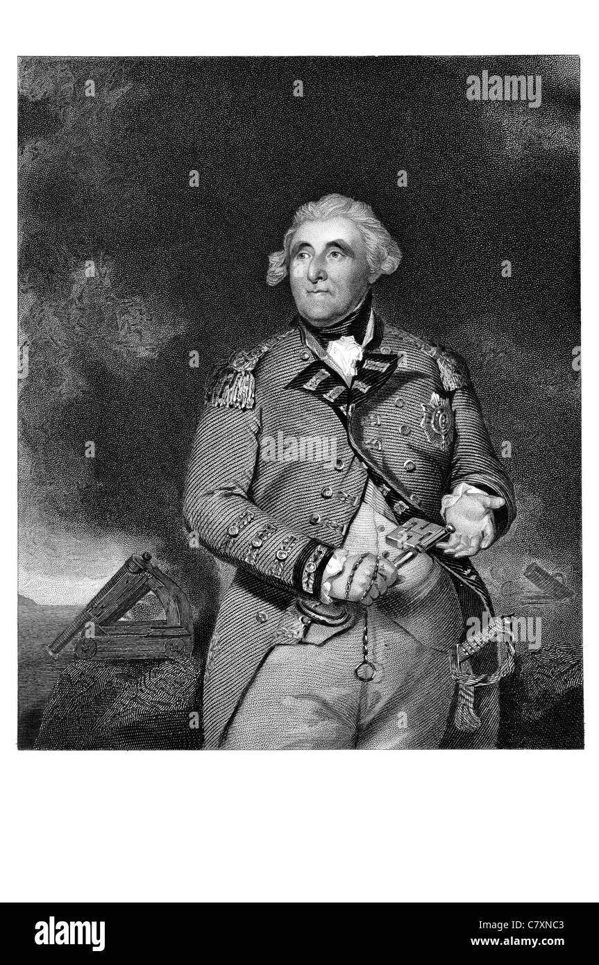 George Augustus Eliott primo Baron Heathfield KB 1717 1790 ufficiale dell'Esercito britannico il comando Joshua Reynolds 1787 Foto Stock