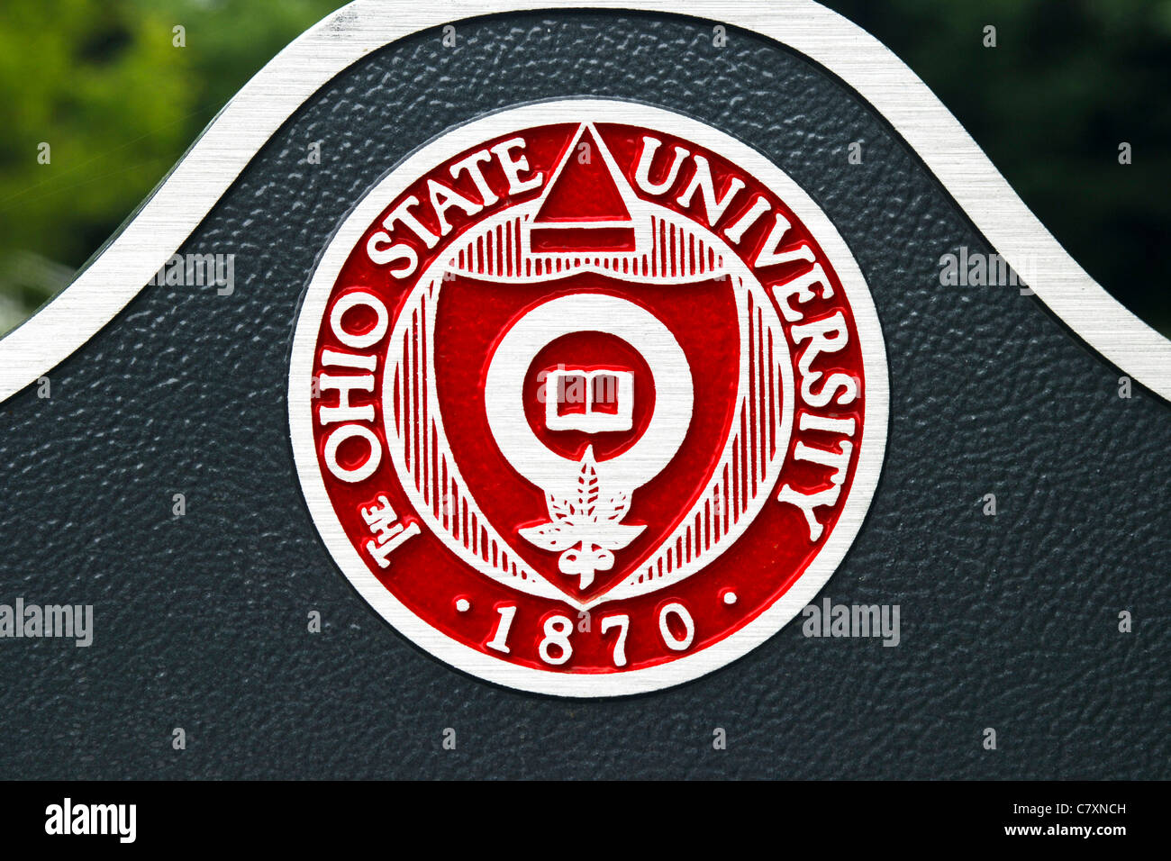 Ohio State University distintivo al Columbus OH Foto Stock