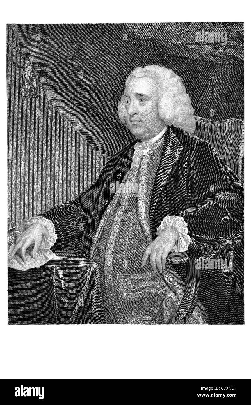 Henry Fox primo barone Holland Foxley 1705 1774 British politico whig Segretario per la Guerra del Sud le forze di PMO POLITIC Foto Stock