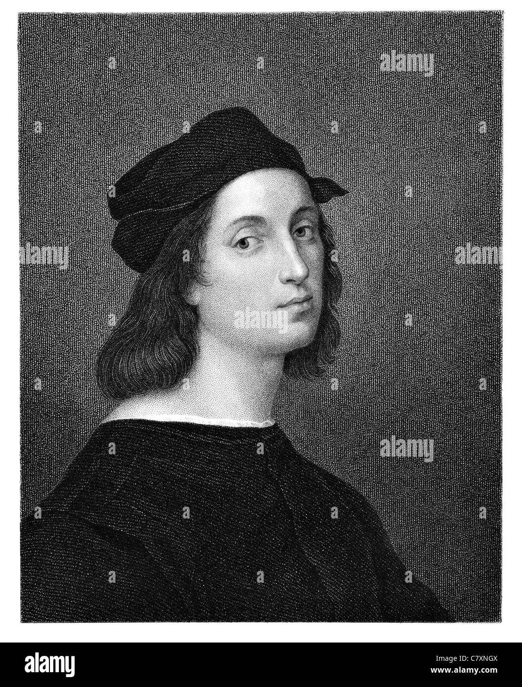 Raffaello Sanzio da Urbino 1483 1520 Raffaello pittore italiano architetto High Renaissance dipinti disegni grande artista master Foto Stock