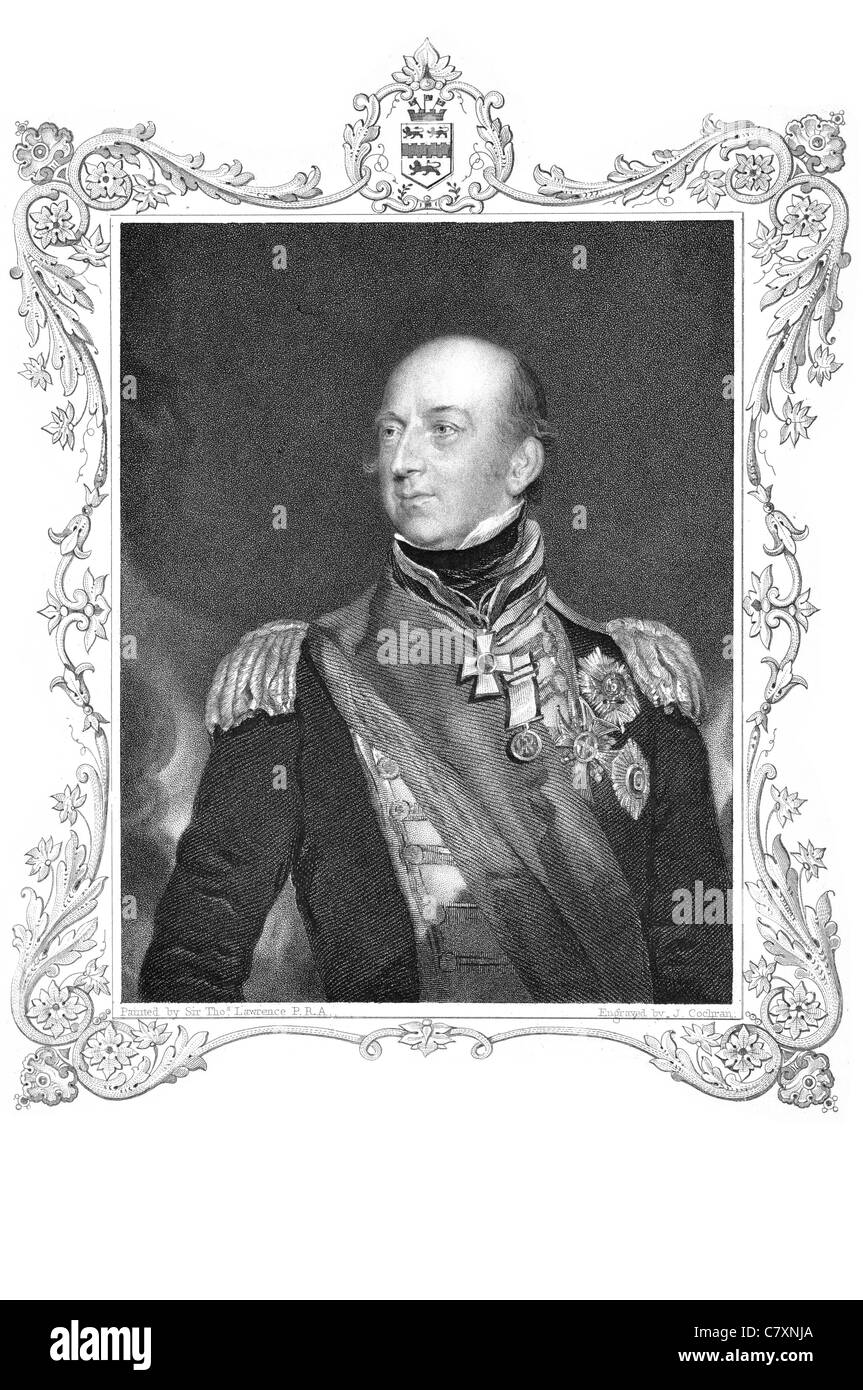 L ammiraglio sir Edward Codrington 1770 1851 ammiraglio inglese eroe della battaglia di Trafalgar Navarino forze armate militari Foto Stock