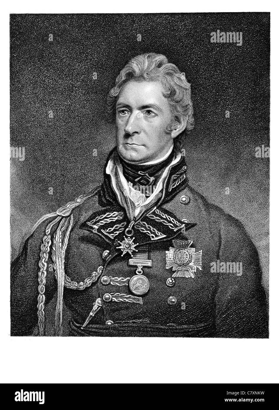 Il maggiore generale Sir Thomas Munro 1Baronet 1761 1827 Scottish soldato amministratore coloniale East India Company ufficiale dell'esercito Foto Stock