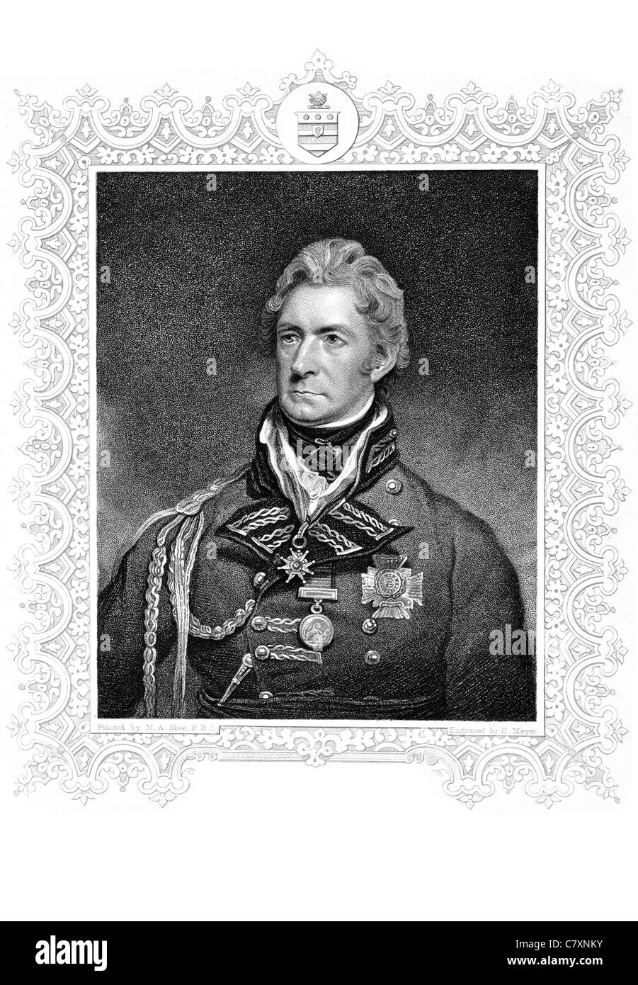 Il maggiore generale Sir Thomas Munro 1Baronet 1761 1827 Scottish soldato amministratore coloniale East India Company ufficiale dell'esercito Foto Stock