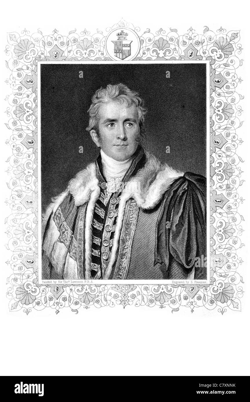 William Pitt Amherst primo Earl Amherst 1773 1857 diplomatico inglese amministratore coloniale Governatore Generale dell India politico Foto Stock
