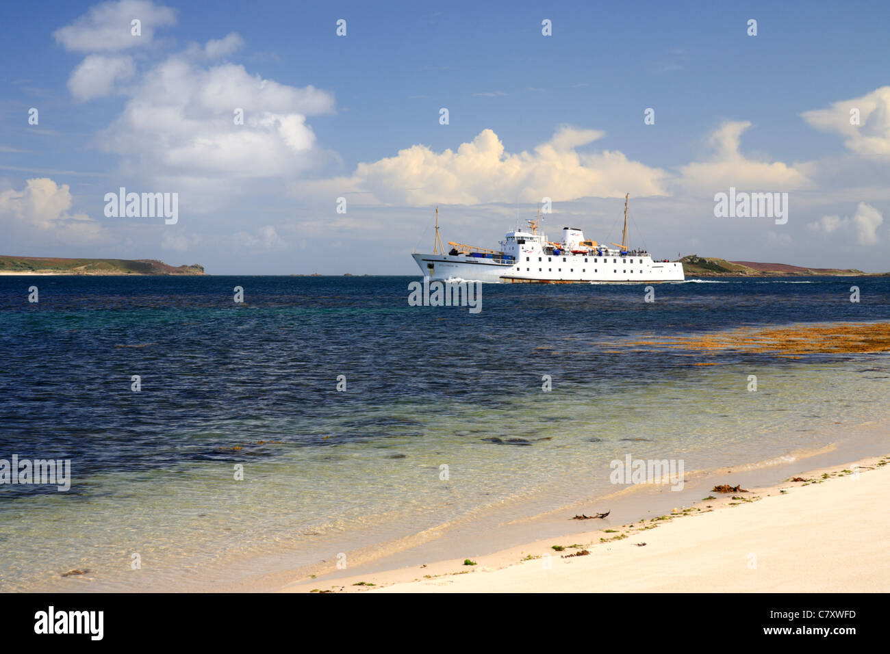 Scillonian traghetto passeggero a modo di isole Scilly Foto Stock