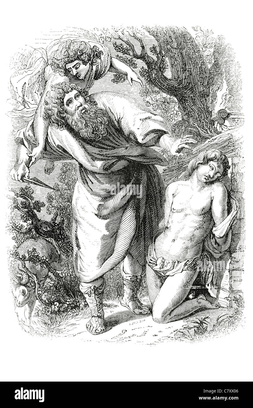 Abramo offrendo Isacco Foto Stock