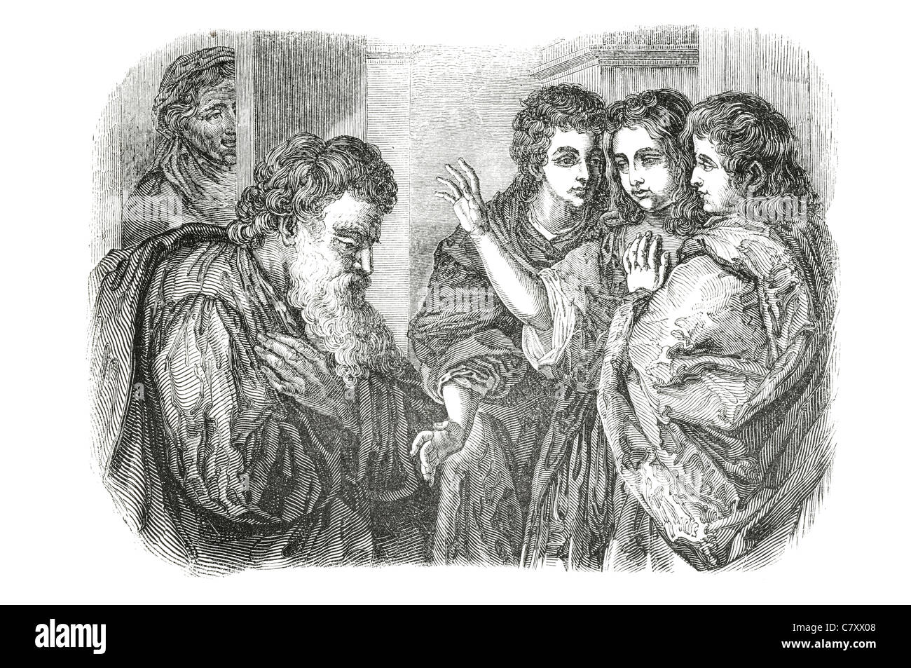 Abramo tre angeli angelo profeta di San Foto Stock