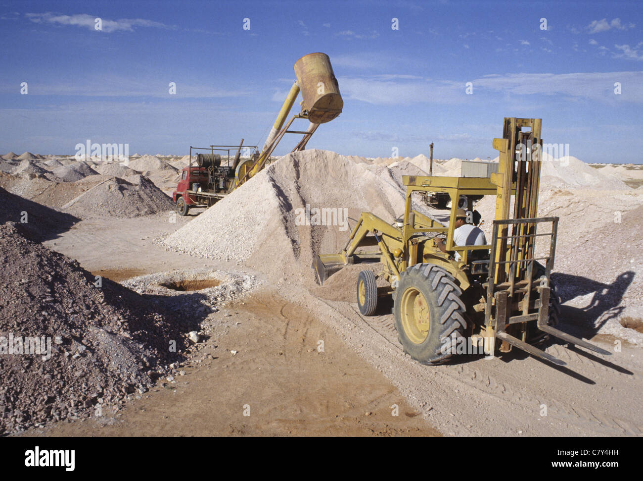 Australia, Coober Pedy, opal mining Foto Stock