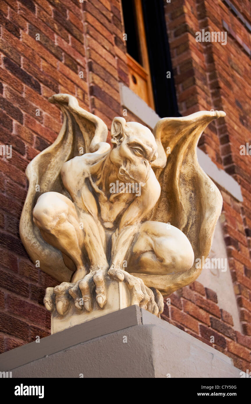 Faccia gargoyle statua Foto Stock