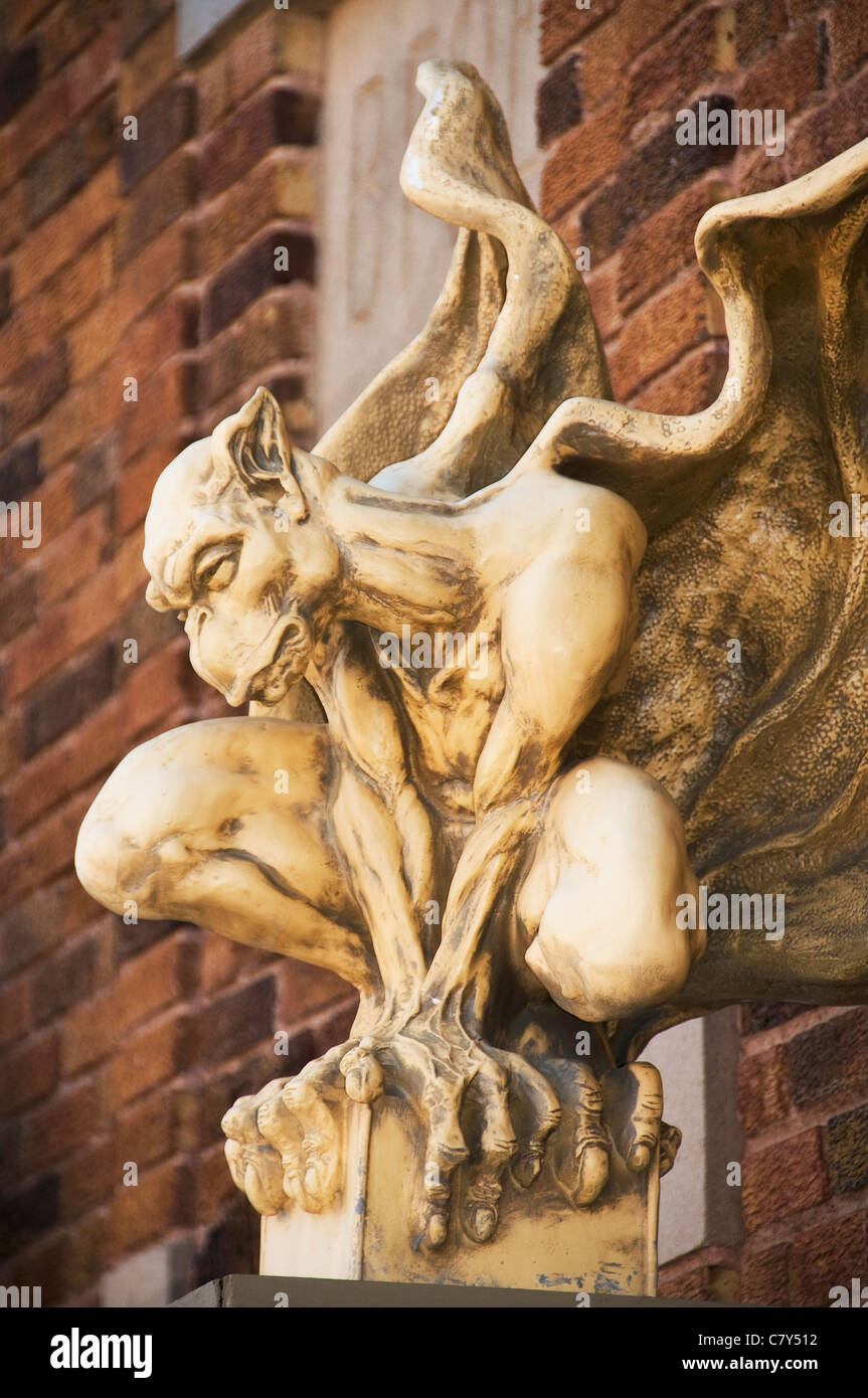 Faccia gargoyle statua Foto Stock