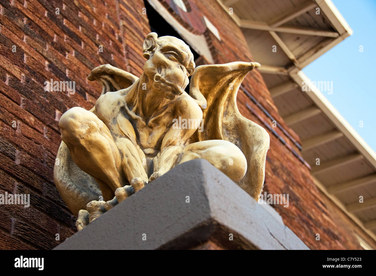 Faccia gargoyle statua Foto Stock