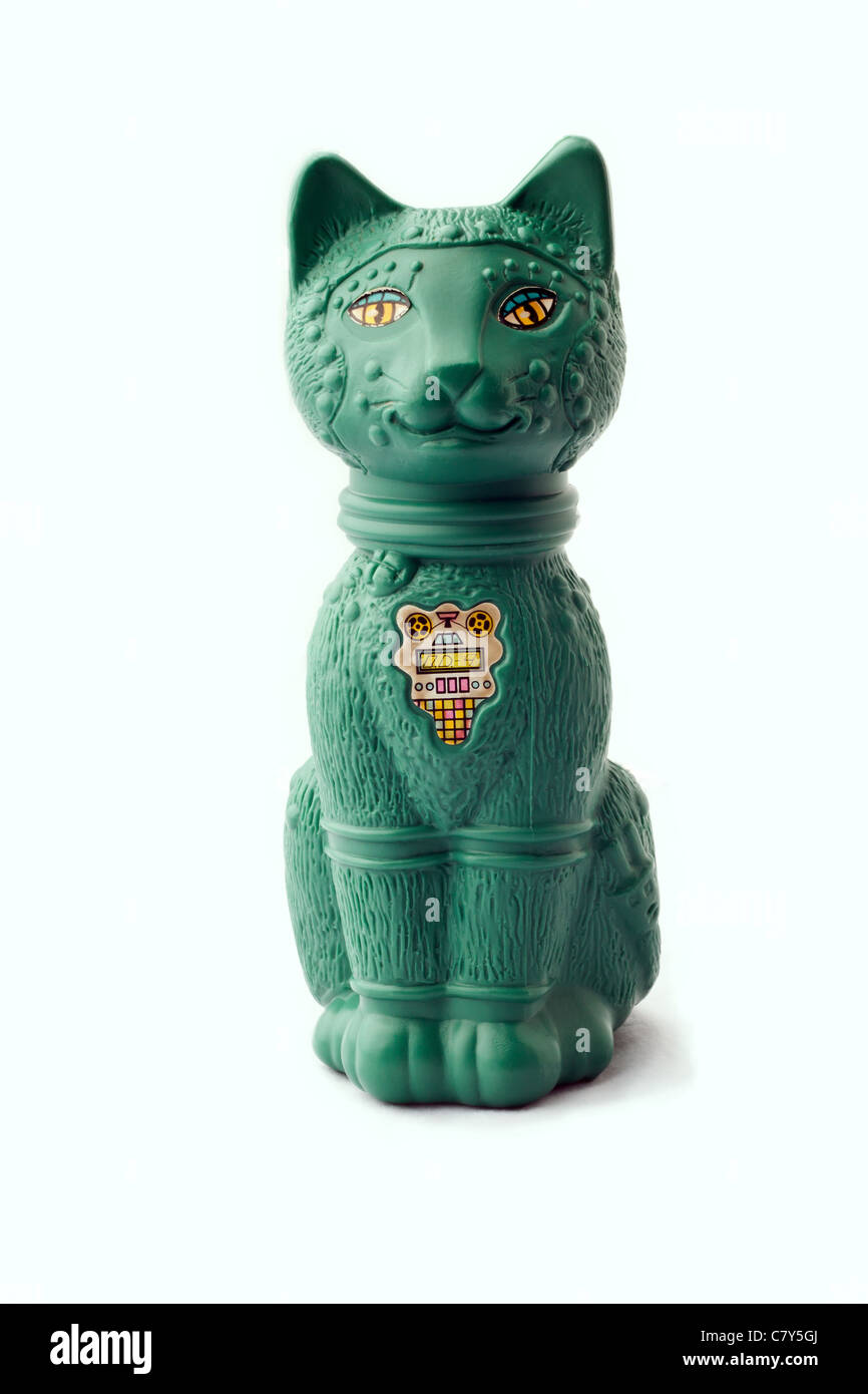 Gatto retrò contenitore solido contro uno sfondo bianco Foto Stock