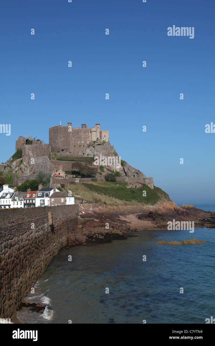 Castello di Mont Orgueil, Jersey Foto Stock