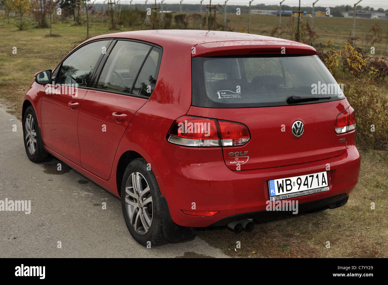 Volkswagen Golf VI 1.4 STI - il mio 2009 - Rosso metalizzato - Tedesco popolare auto compatta, segmento C, classe medio-inferiore Foto Stock