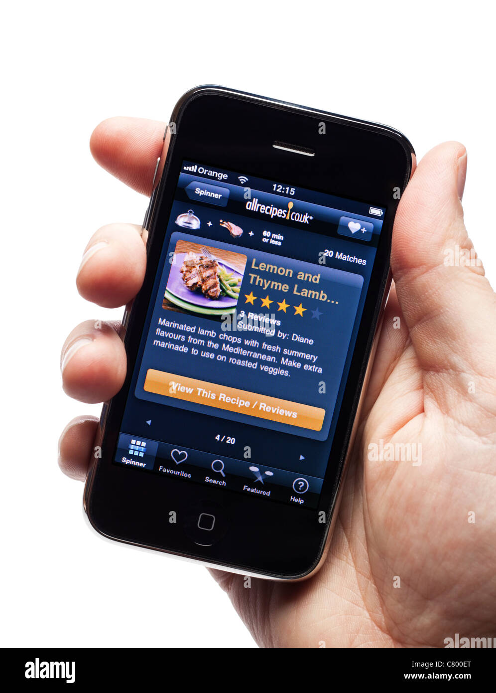 Suggerimento Il menu app su uno smartphone elegante telefono cellulare telefono cellulare Foto Stock