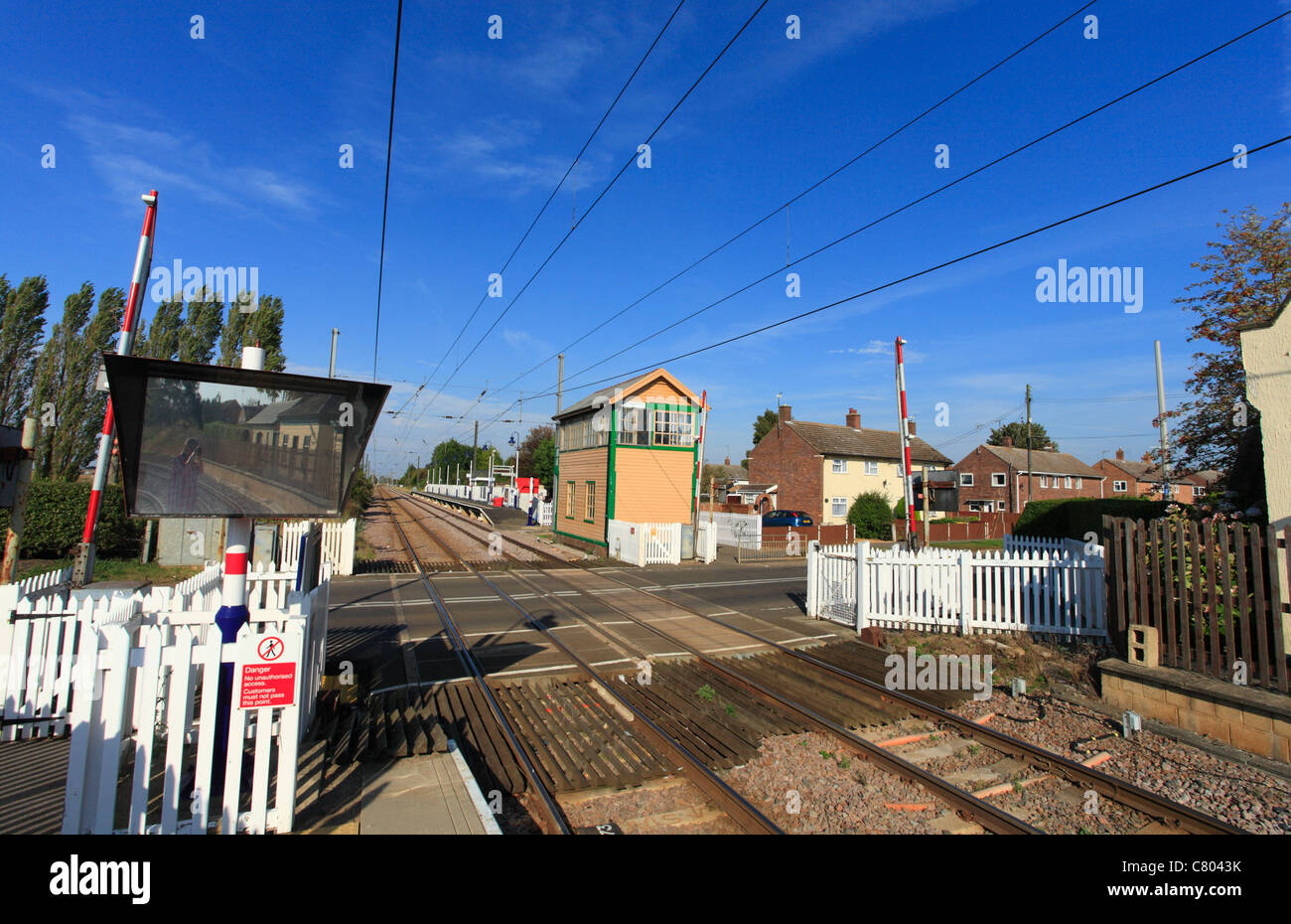 Il passaggio a livello Watlington in Norfolk. Foto Stock