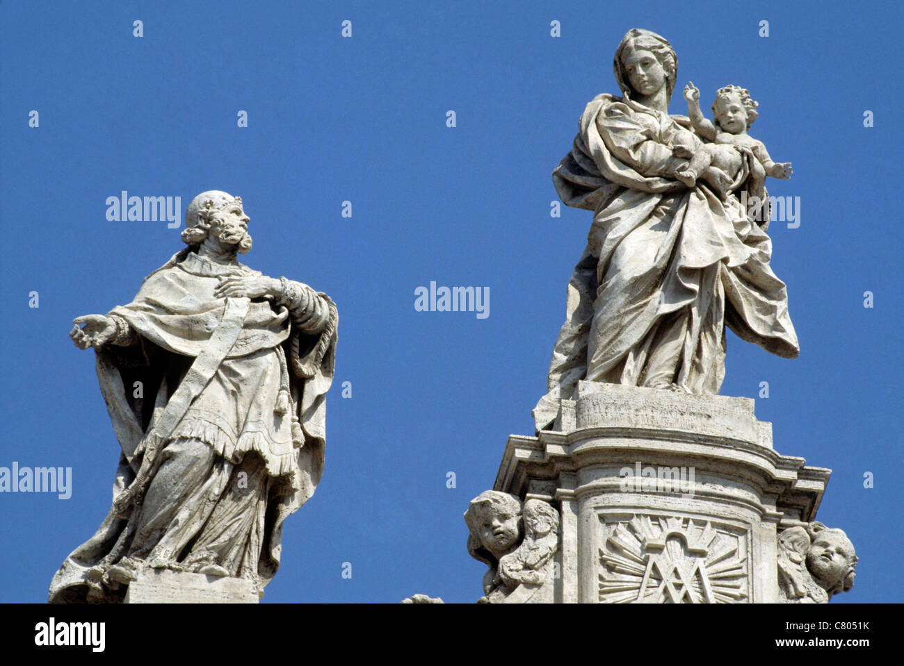 Lazio Roma, Chiesa di Santa Maria Maggiore, statue Foto Stock