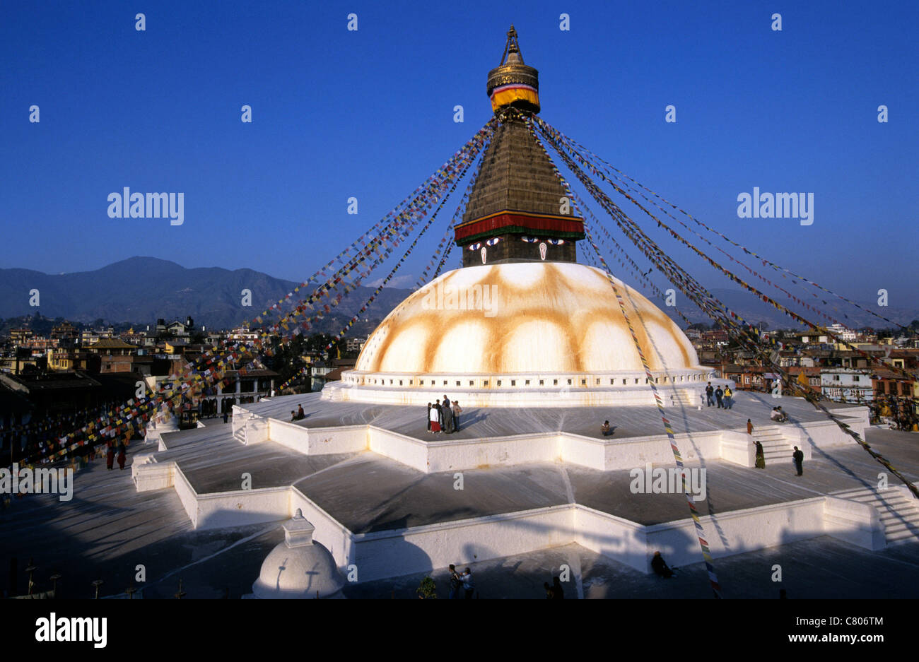 Il Nepal, Katmandu,l'Boudanath stupa Foto Stock