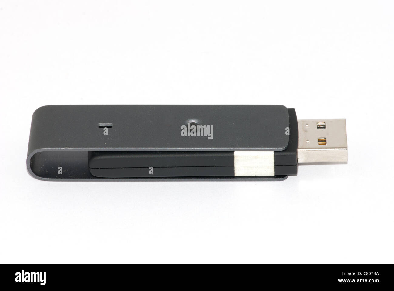 Pendrive USB su bianco Foto Stock