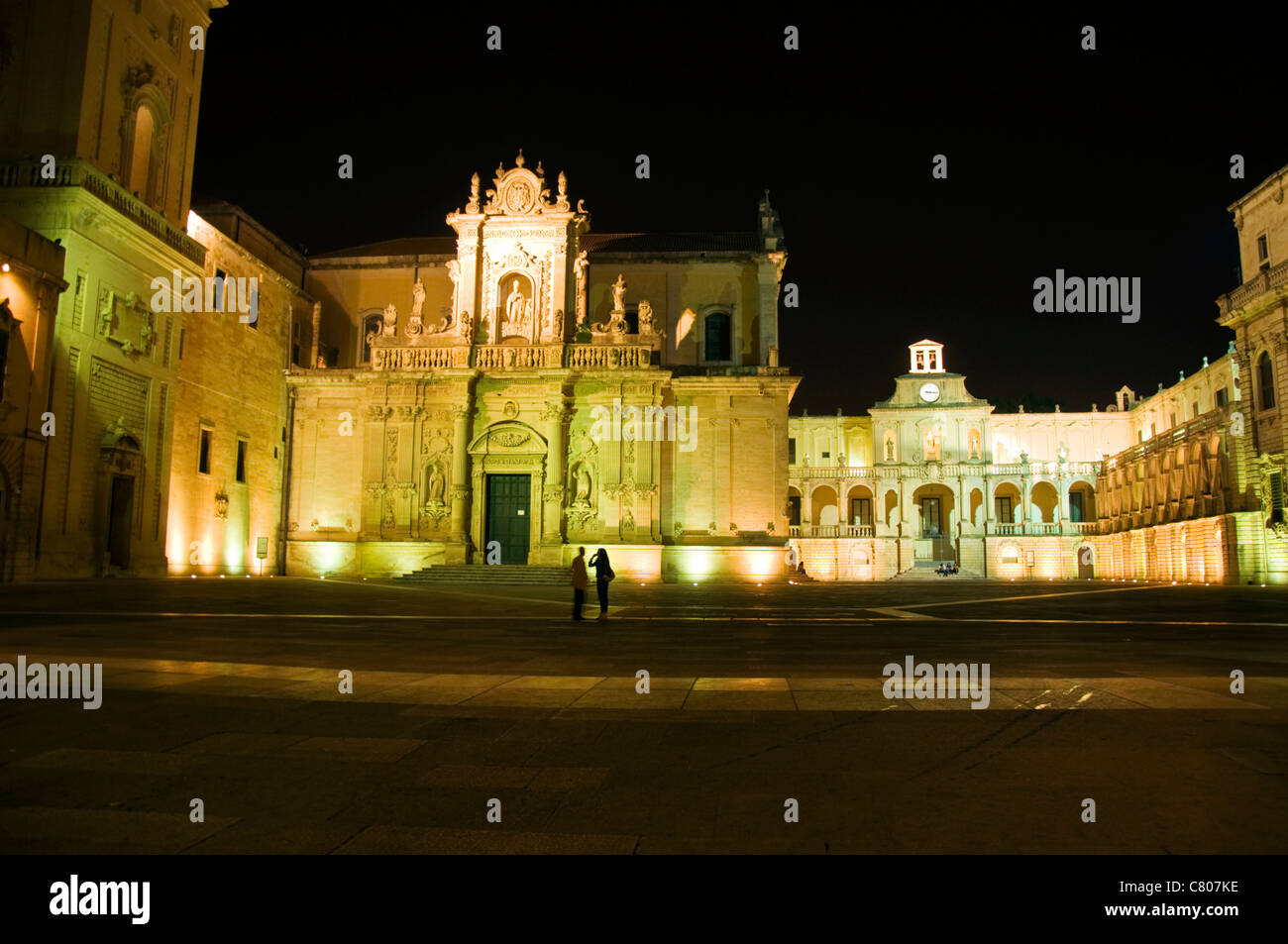Piazza de Duomo Lecce Puglia Italia Foto Stock