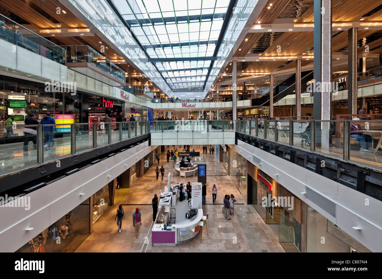 Il centro commerciale Westfield - Stratford. Foto Stock