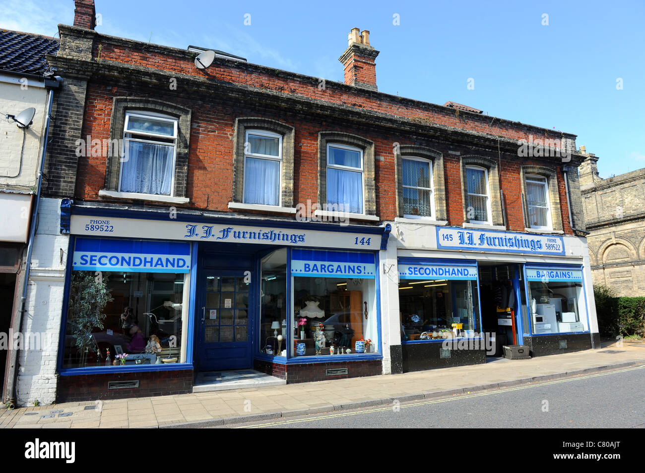Lowestoft mobili usati shop Inghilterra Suffolk REGNO UNITO Foto Stock