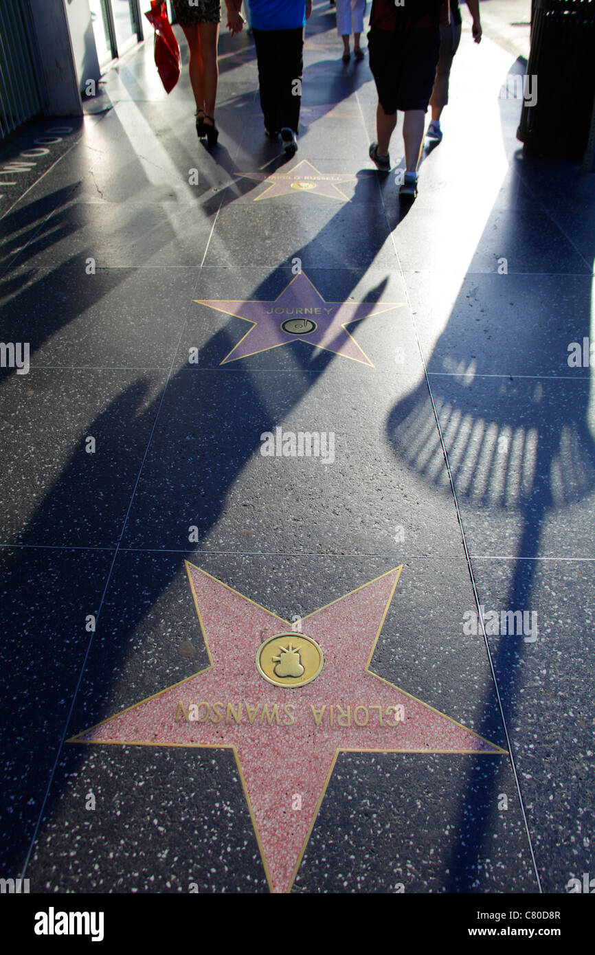 Hollywood Walk of Fame di Los Angeles California USA Foto Stock
