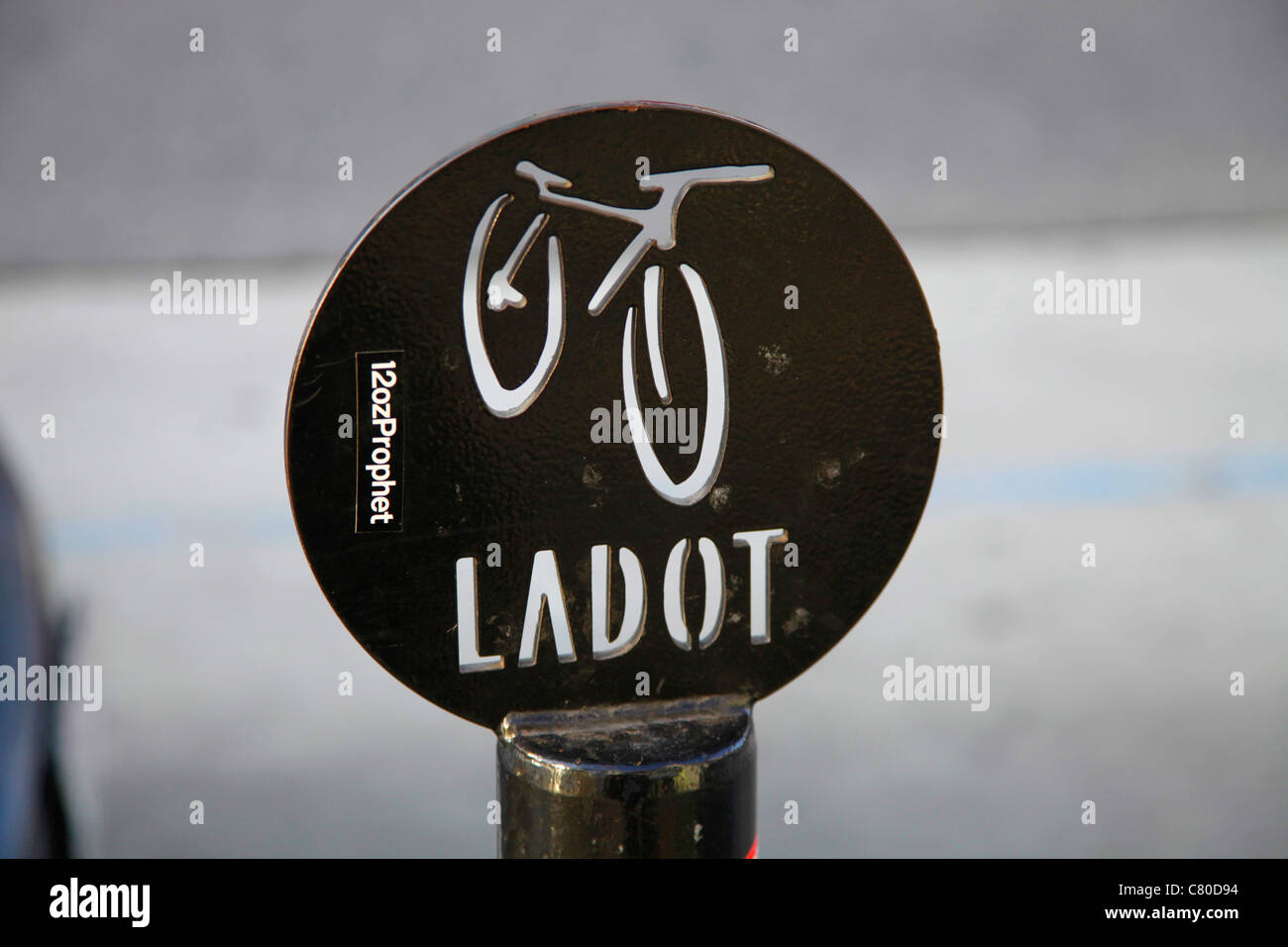Parcheggio biciclette Hollywood Blvd Los Angeles California USA Foto Stock