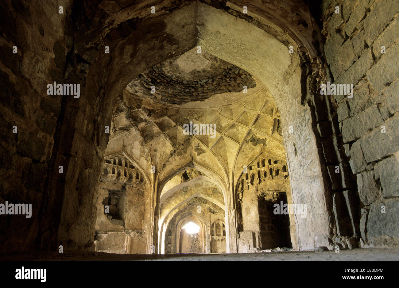 India, Hyderabad, Ap, Golconda Fort Foto Stock