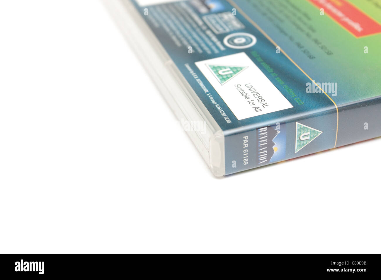 Bambini custodia DVD che mostra il 'universale' raccomandazione età simbolo. Foto Stock