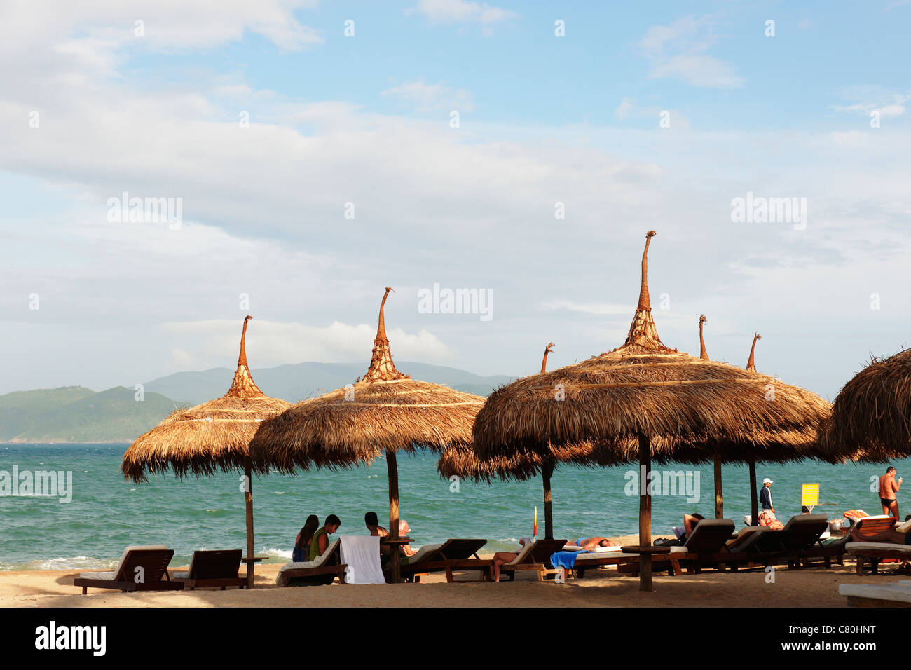 Il Vietnam, Nha Trang, spiaggia Foto Stock