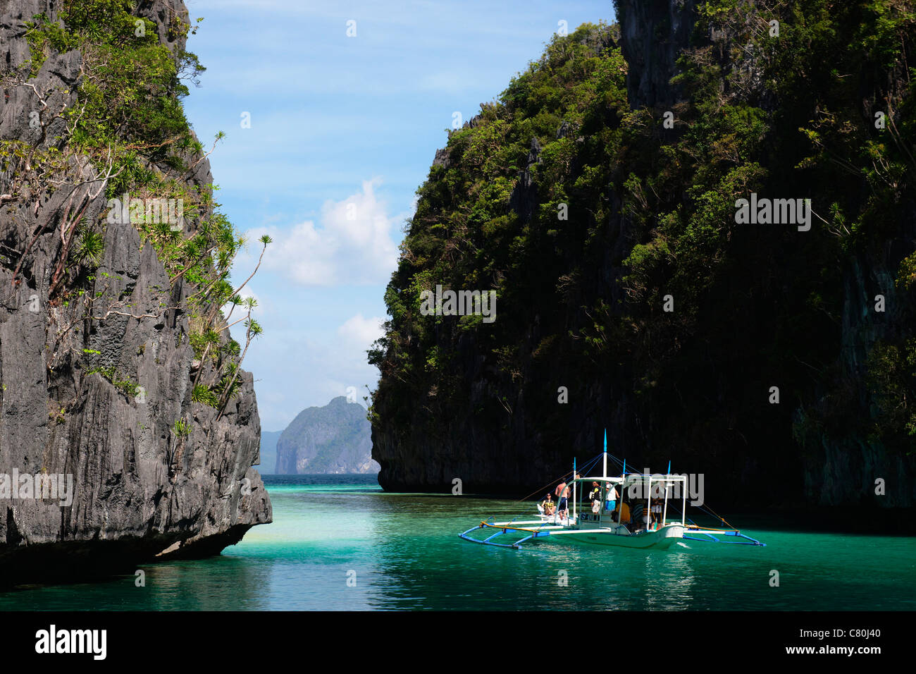 Filippine, Palawan El Nido bay, Miniloc laguna Foto Stock