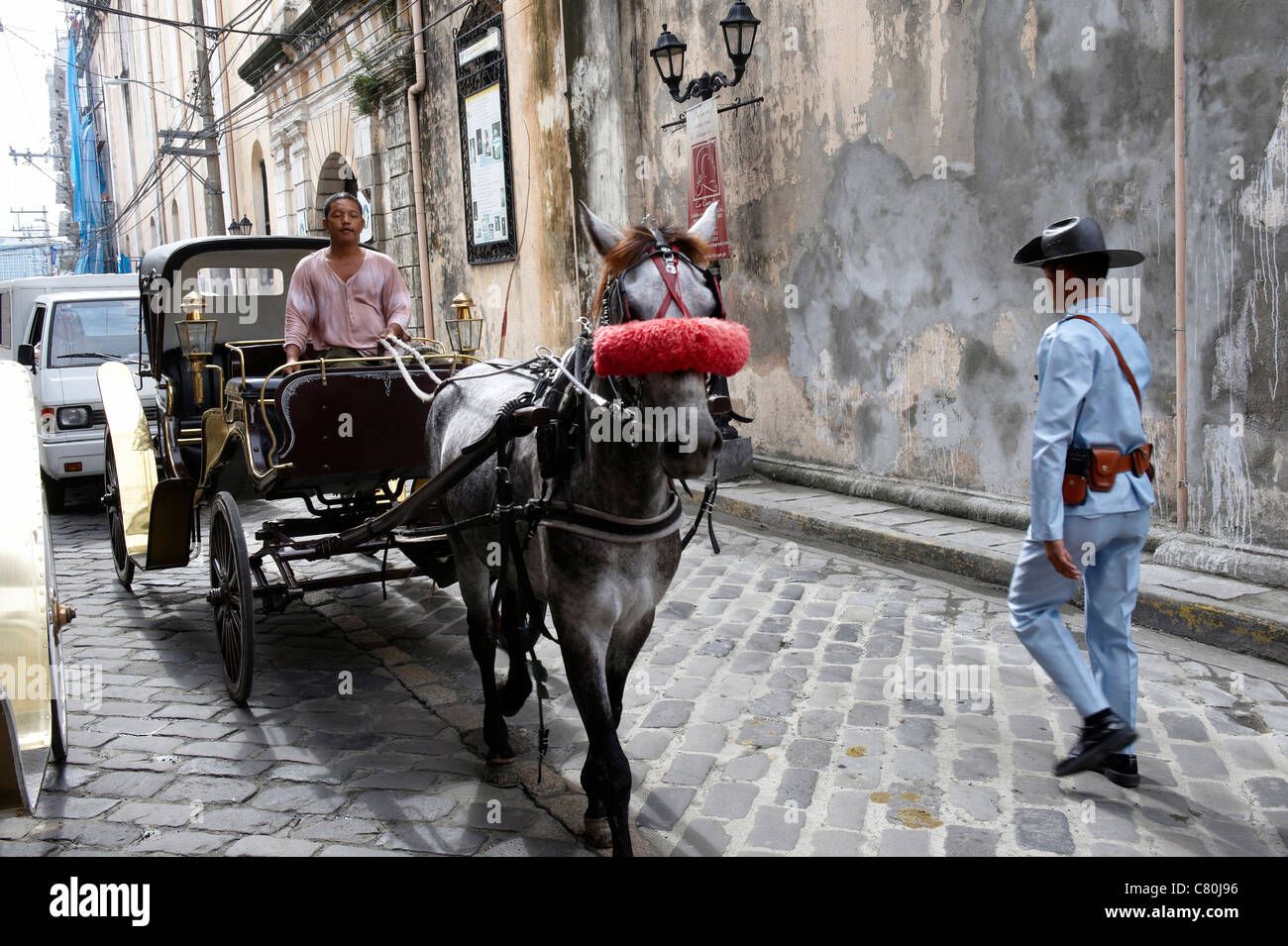 Filippine, Manila, il trasporto nella città vecchia Foto Stock