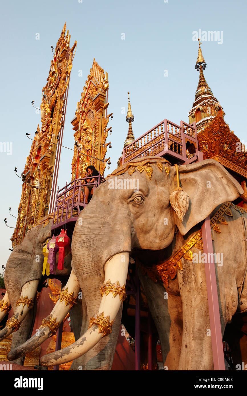 Thailandia Chiang Rai, Golden punta a triangolo Foto Stock