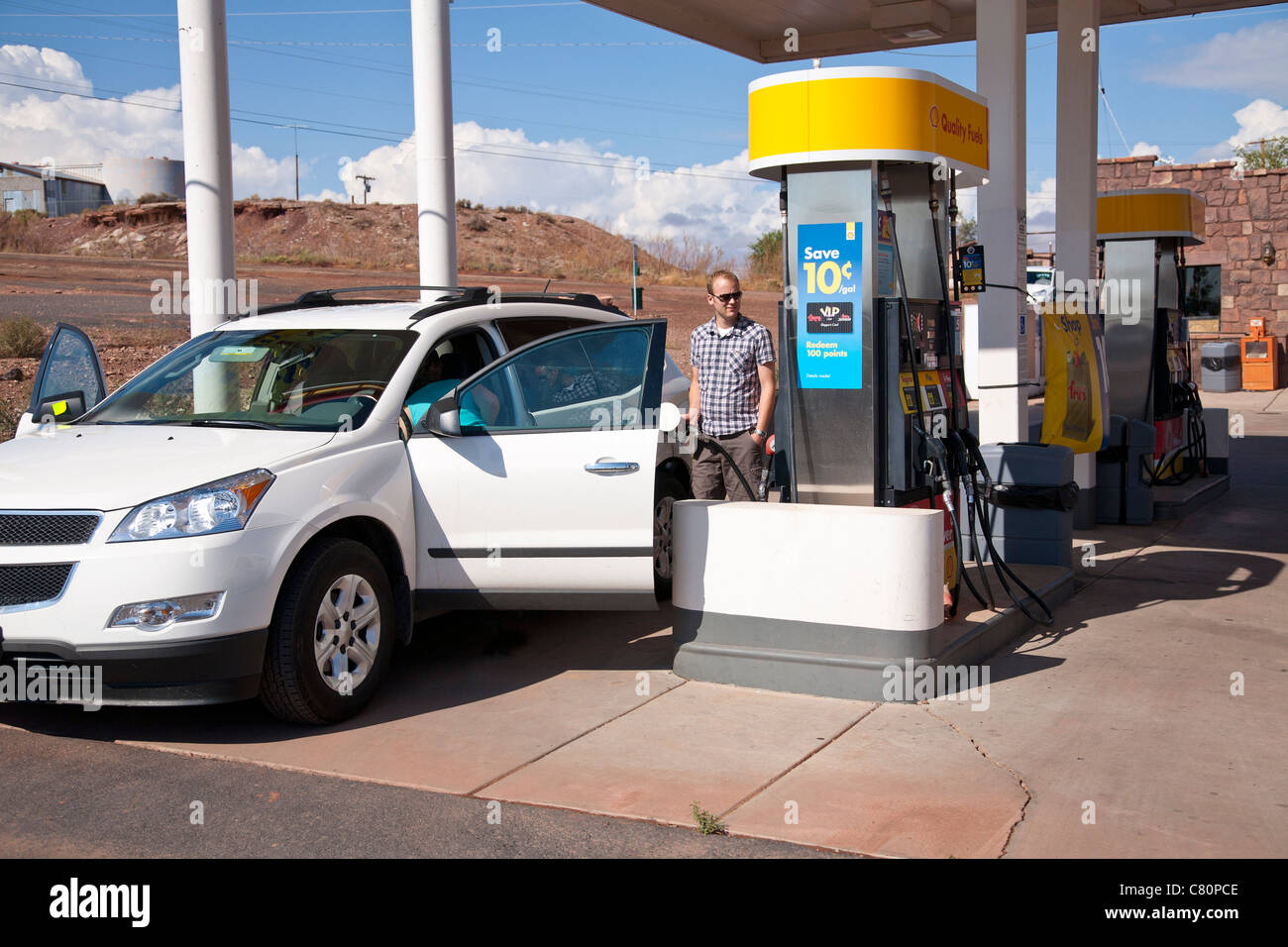 Il pieno di benzina Foto Stock