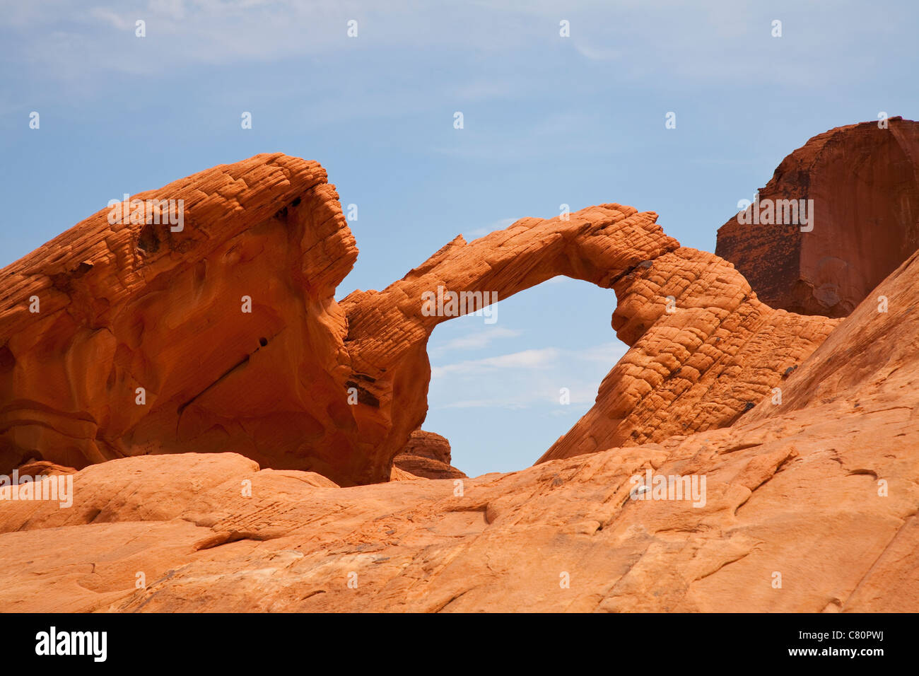 La Valle del Fuoco, Arco Naturale. Foto Stock