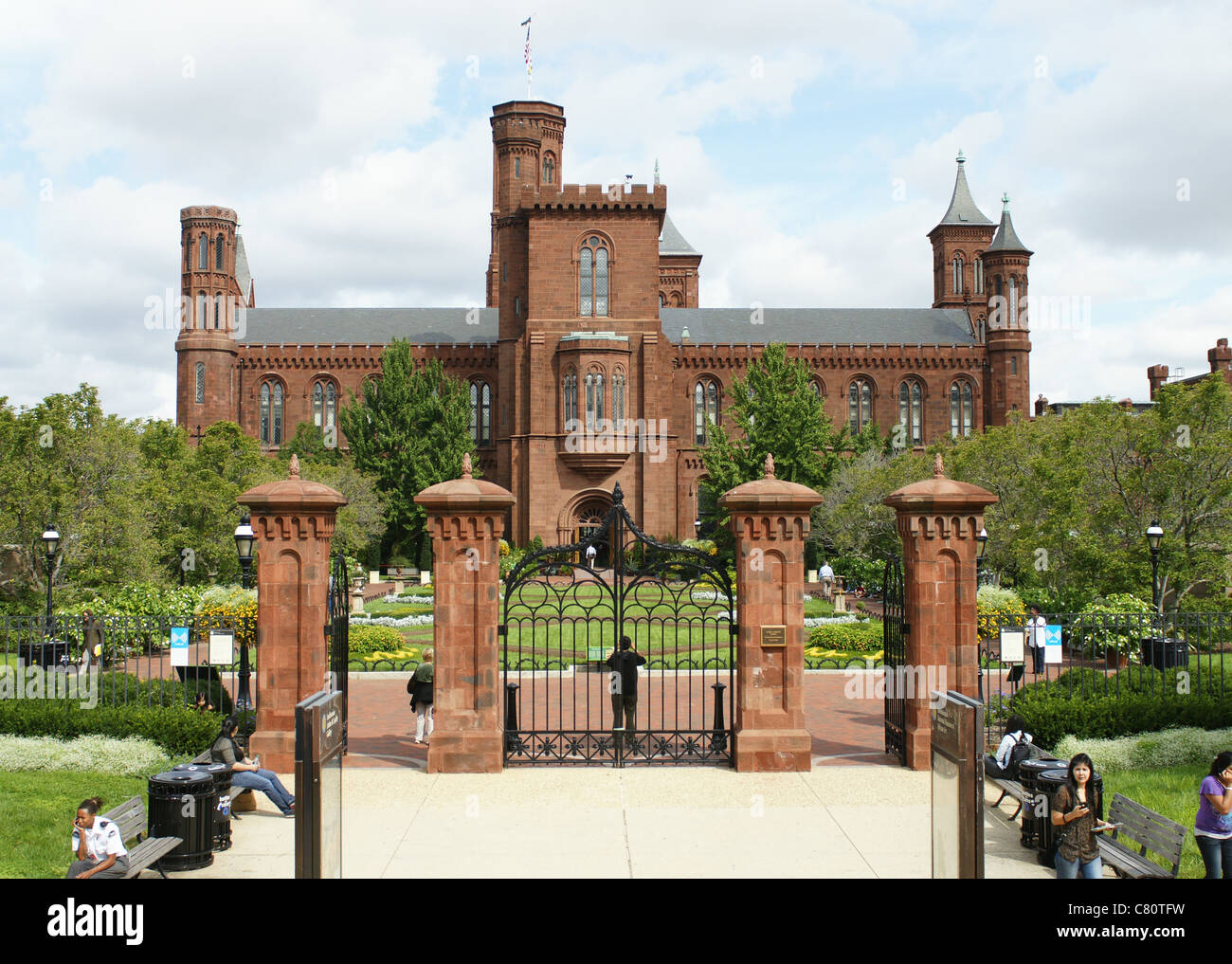 Il castello di Smithsonian, Washington DC Foto Stock
