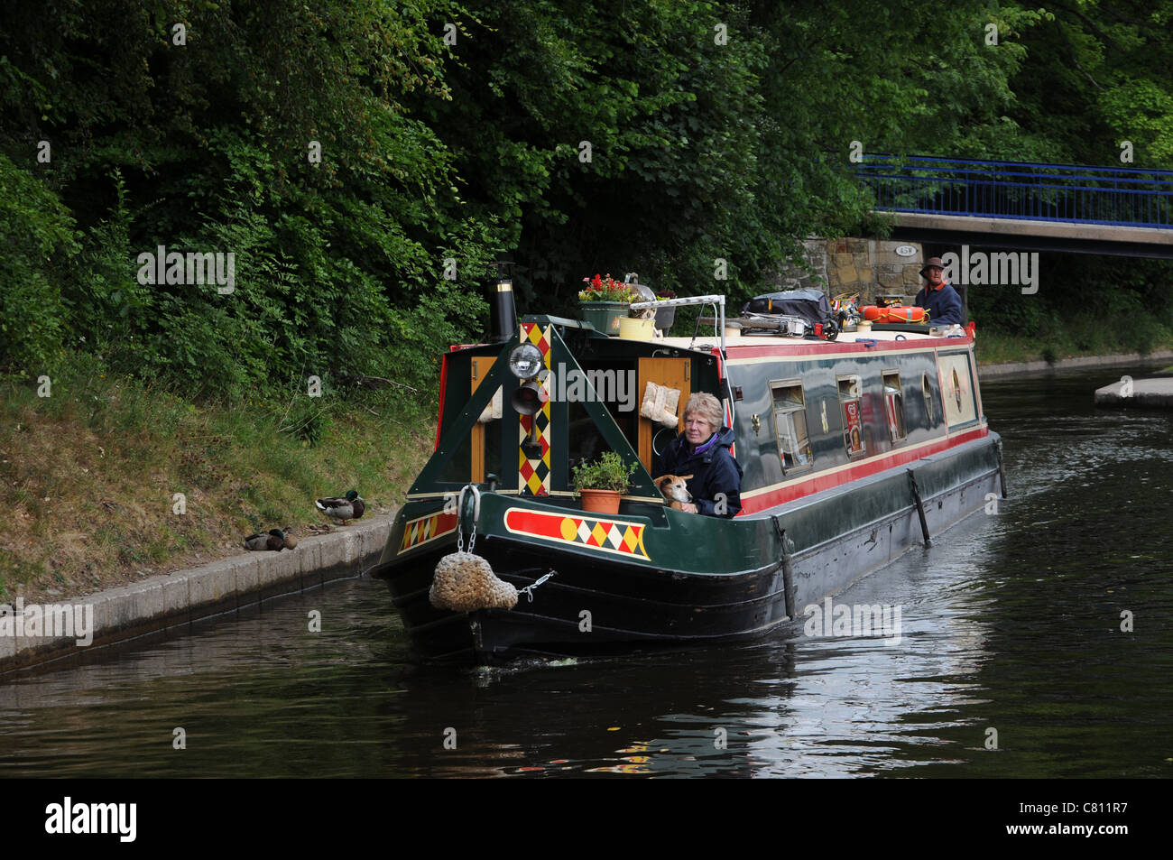 CANAL BARCONE SUL CANAL A LLANGOLLEN, GALLES Foto Stock