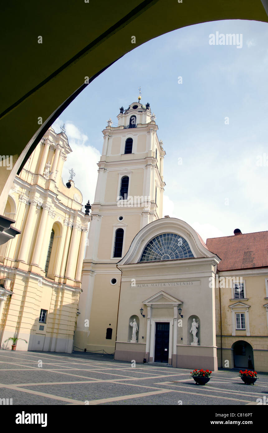 Alma mater Vilnesis. Università di Vilnius più forti in Lituania. Foto Stock