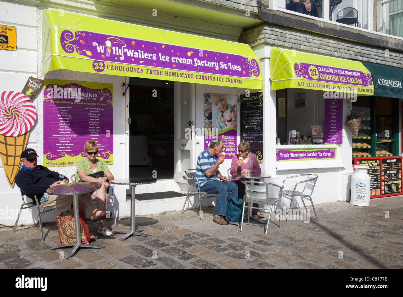 Un Cornish Gelateria in St Ives, Cornwall, Inghilterra. Foto Stock