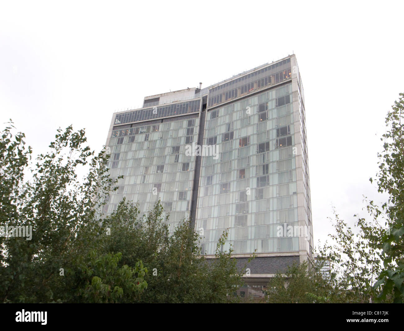 L'Hotel Standard sopra il parco elevata, la linea alta a Manhattan, New York City. Foto Stock