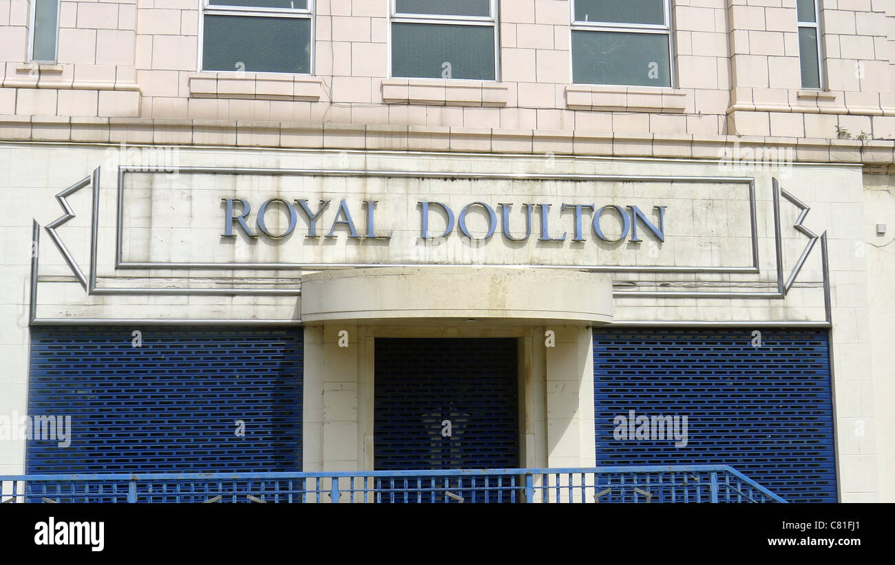 Chiuso Royal Doulton Factory, Burslem, Staffordshire Foto Stock