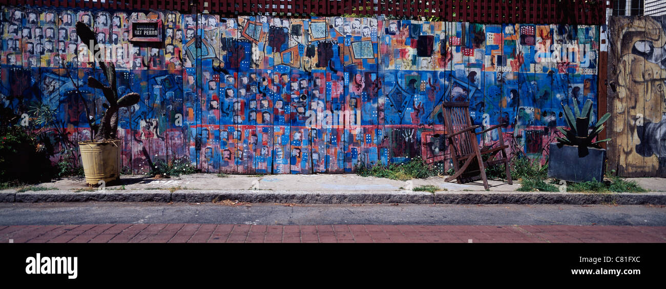 Street murale, Distretto di missione di San Francisco Foto Stock