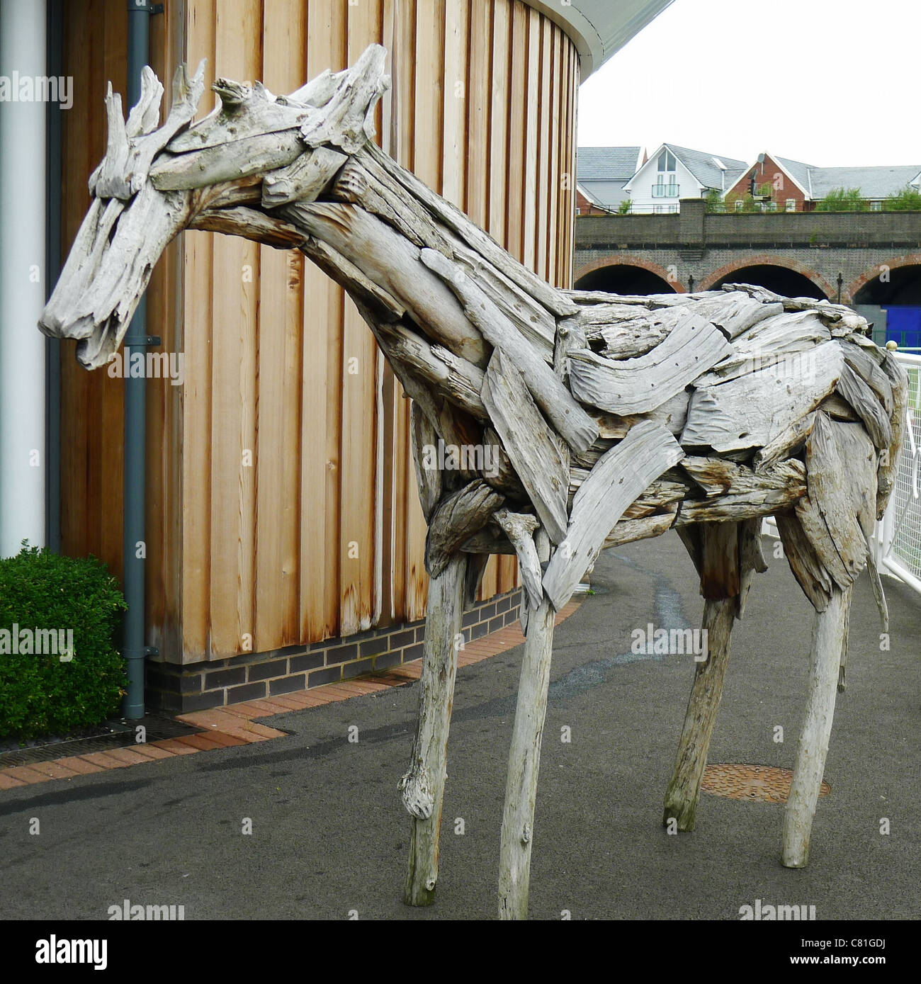 Cavallo di legno, Chester Race Course Foto Stock