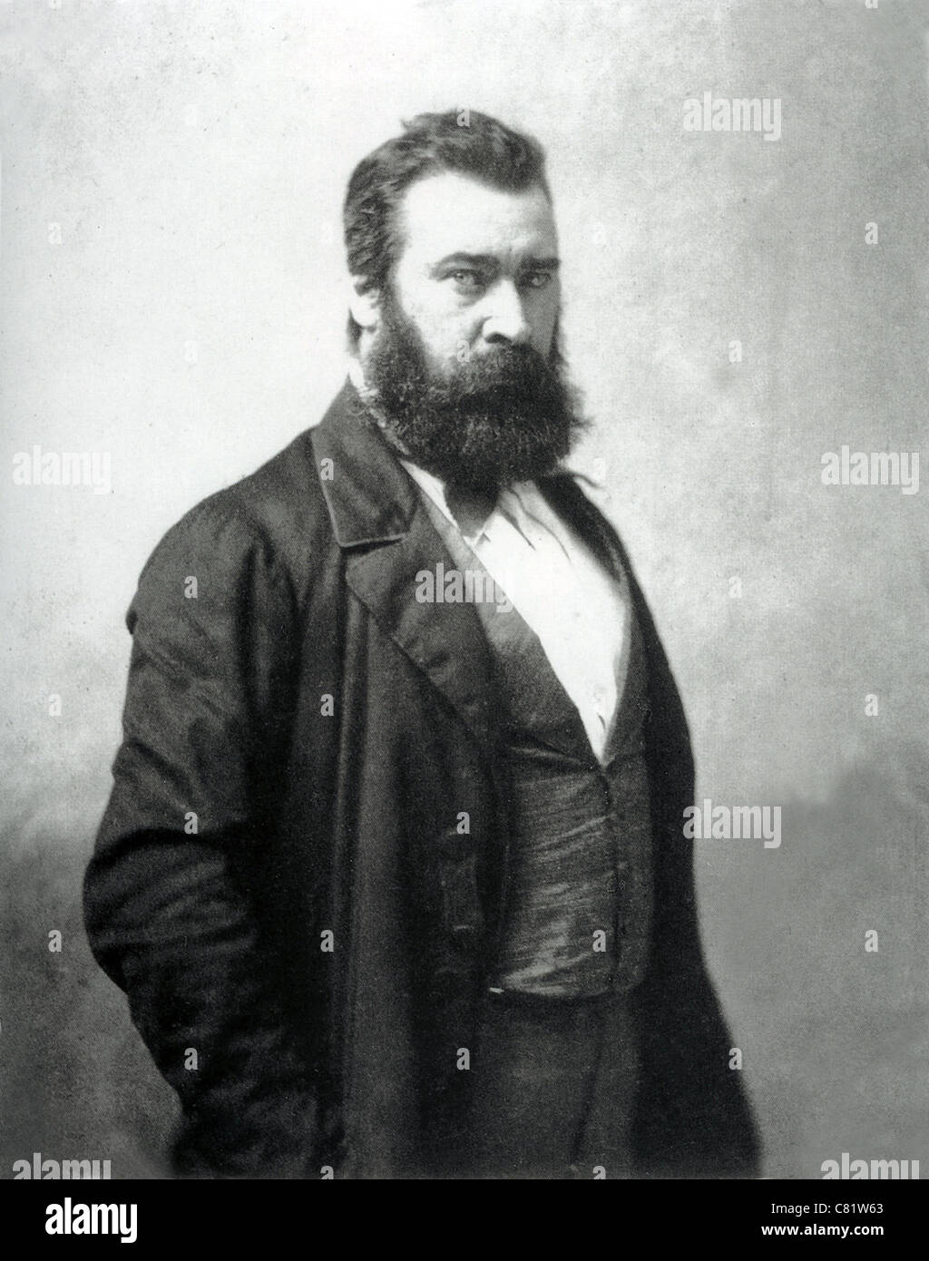 JEAN-FRANCOIS MILLET (1814-1875), pittore francese. Foto di Nadar Foto Stock